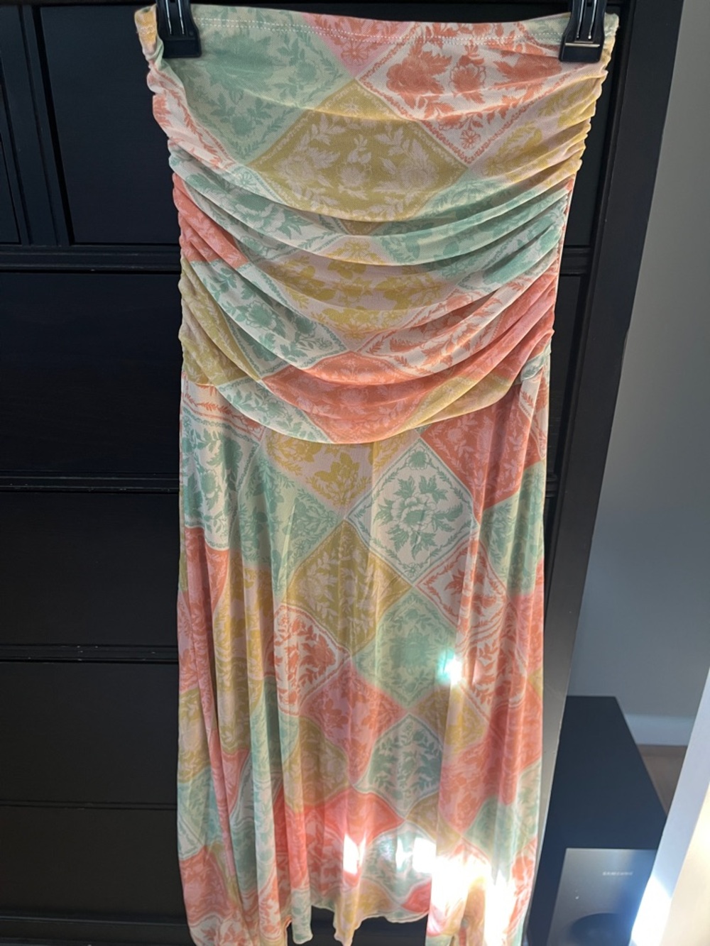 See You Monday Pastel Floral Maxi Skirt - Pink, Peach & Mint